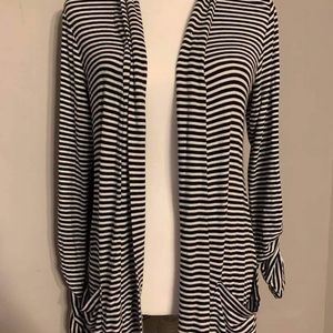 Bobeau duster black/white size small